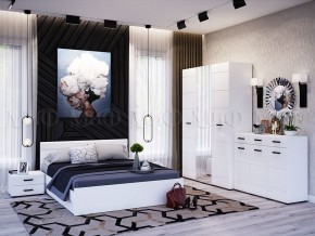 НЭНСИ NEW Кровать 1,6 м с ПМ (Белый глянец холодный/Белый) в Шадринске - shadrinsk.ok-mebel.com | фото 2